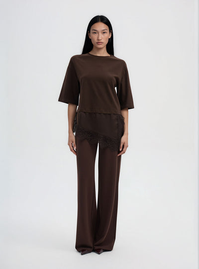 Pantalones de pierna ancha lisos