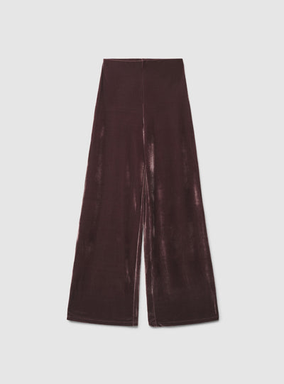 Pantaloni maxi wide leg a tinta unita