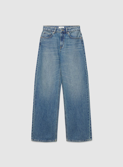 Jeans wide leg a tinta unita