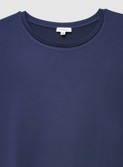 T-shirt manica lunga girocollo a tinta unita