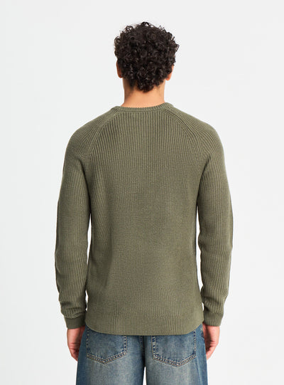 Maglia girocollo a costa inglese