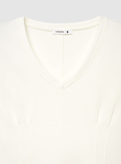 Langarmshirt mit V-Ausschnitt