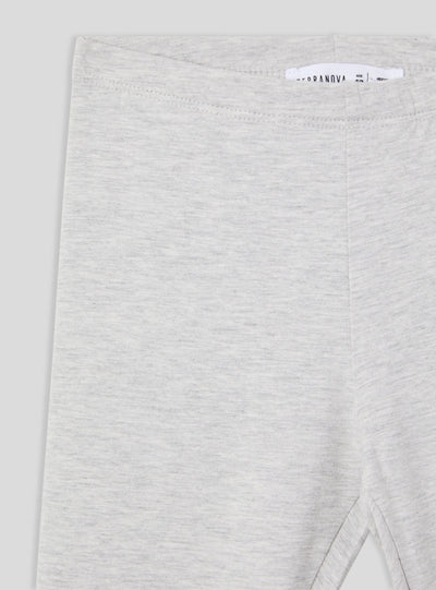 Solid colour stretch jersey leggings