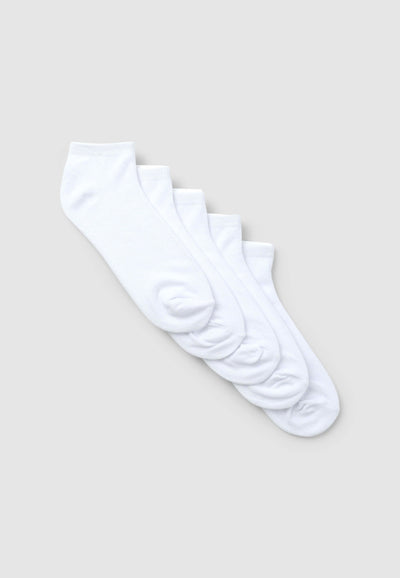 Pack of 5 pairs of plain-coloured socks