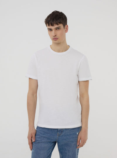 T-shirt doppiata tinta unita