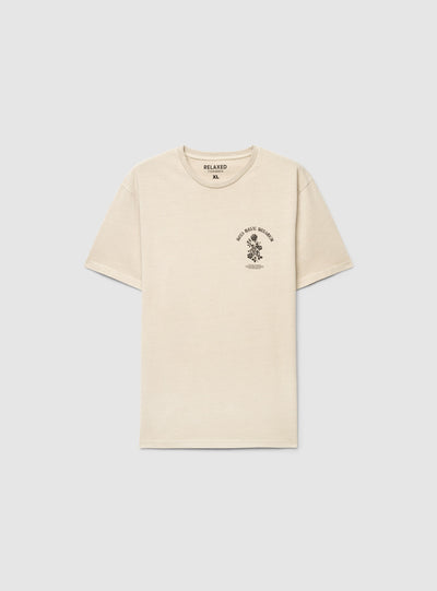 T-shirt con stampa rose fronte e retro