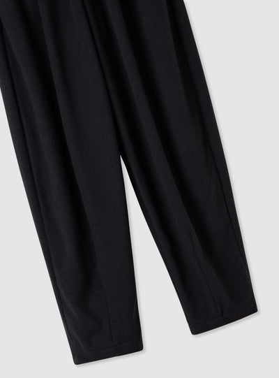 Pantaloni barrel a tinta unita