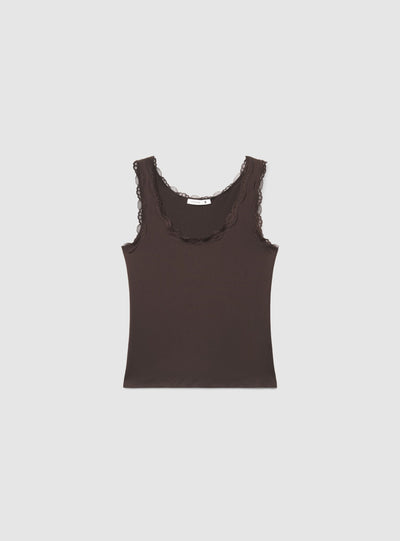 Top con bordi in pizzo