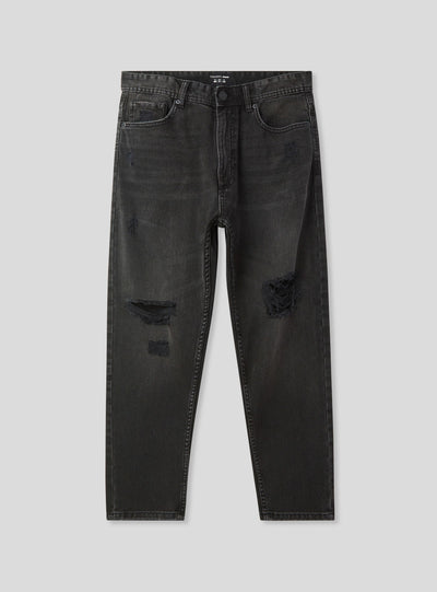Jeans relaxed con strappi ampi