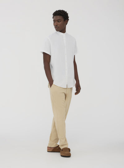 Camicia coreana in misto lino