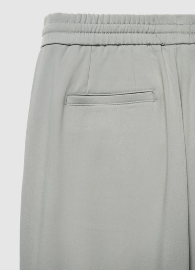 Pantaloni straight tinta unita con coulisse