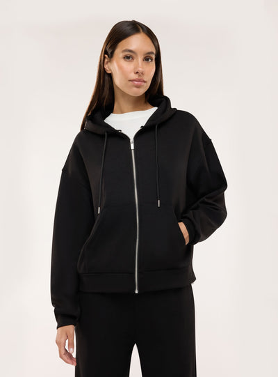 Felpa over con cappuccio e zip
