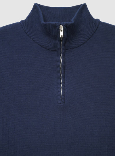 Maglia con collo alto e mezza zip