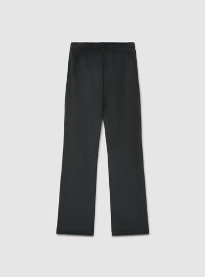 Pantaloni tuta a zampa ciniglia tinta unita