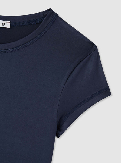 T-shirt a tinta unita a manica corta