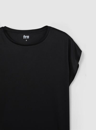 T-shirt sportiva ampia tinta unita