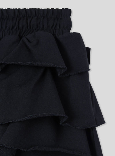 Skort con balze e coulisse