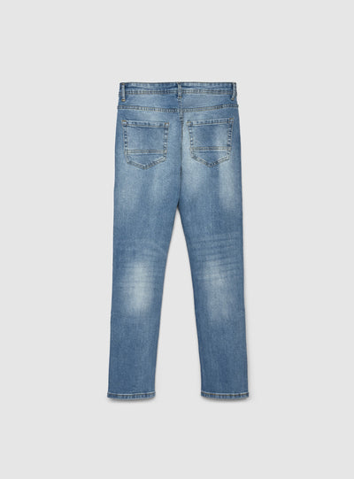 Jeans regular a tinta unita