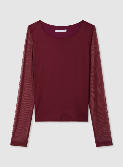 T-shirt en tulle uni