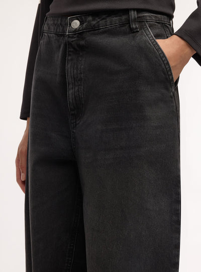 Jeans baggy a vita alta