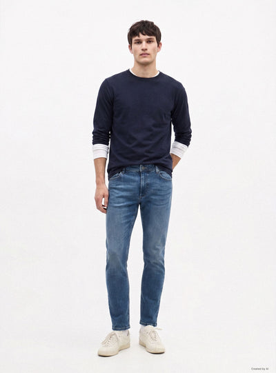 Jeans skinny a tinta unita