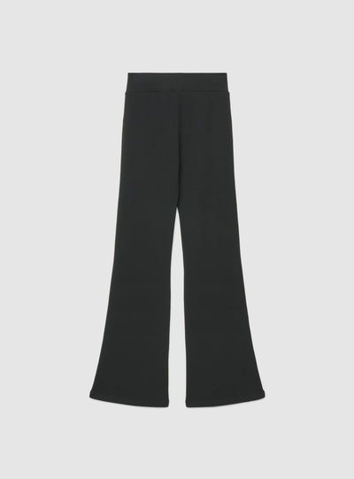 Leggings lunghi a zampa tinta unita