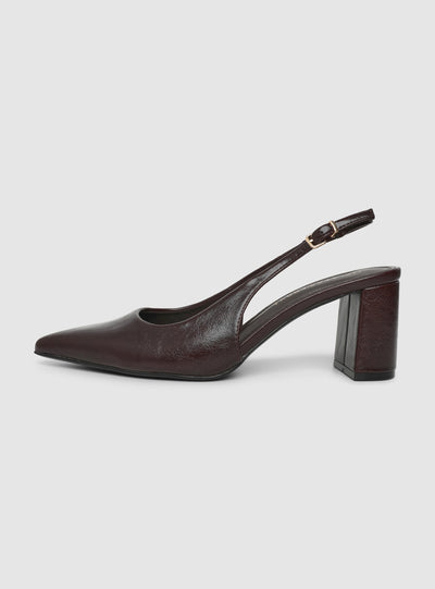 Décolleté slingback con punta affusolata