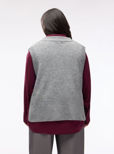 Gilet in maglia con scollo a V