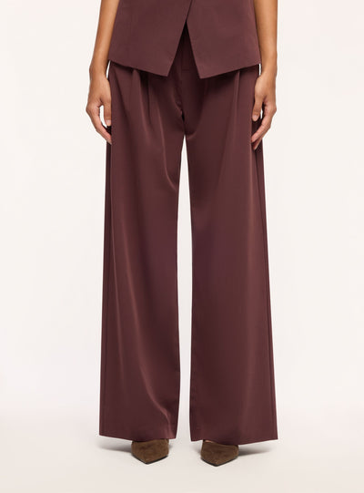 Pantaloni wide leg con coulisse e fibbia