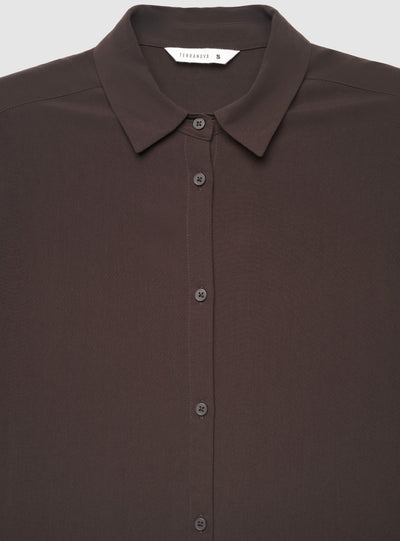 Camicia ampia a tinta unita