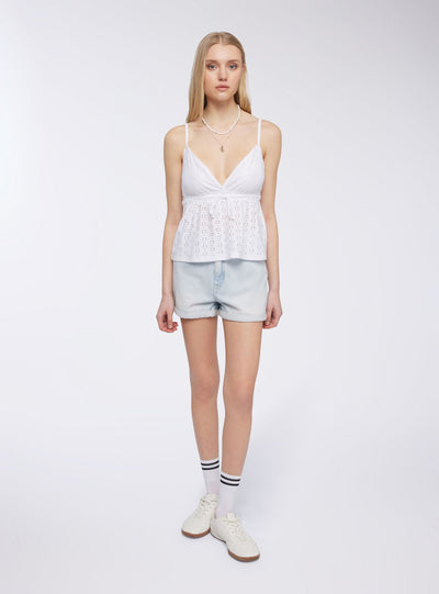 Shorts mom chiari in denim