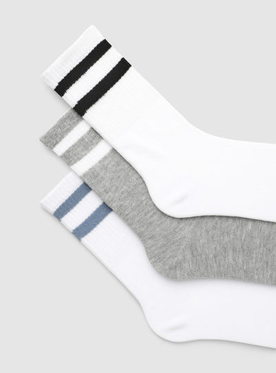 Pack 3 calze sportive a righe