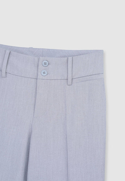 Pantaloni a zampa a vita alta mélange