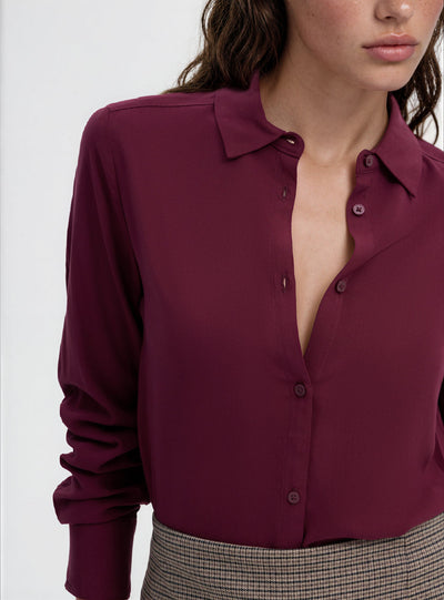 Camicia ampia a tinta unita