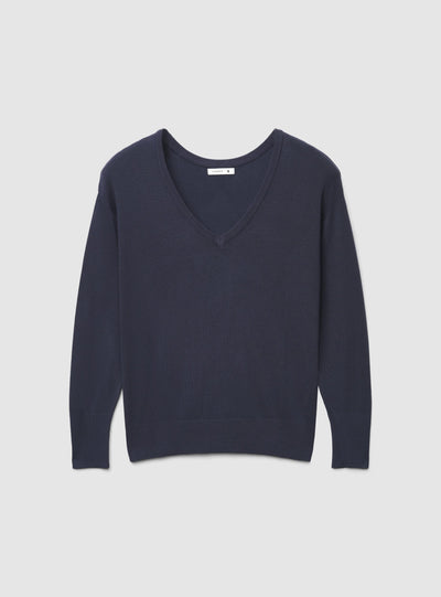 Pullover mit V-Ausschnitt und Knöpfen