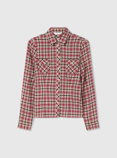 Camicia a quadri con taschini