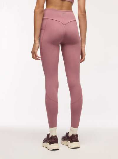 Leggings sportivi tinta unita con tasca laterale