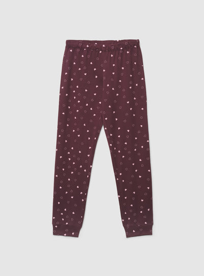 Set pigiama con maglia a maniche lunghe e pantaloni stampa orsetti