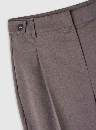 Wide-leg trousers with adjustable waist tabs