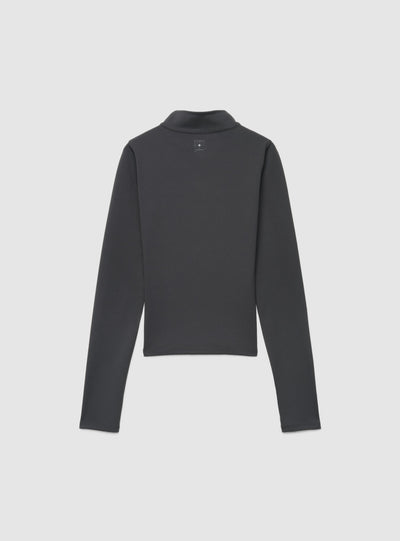 T-shirt sportiva con mezza zip
