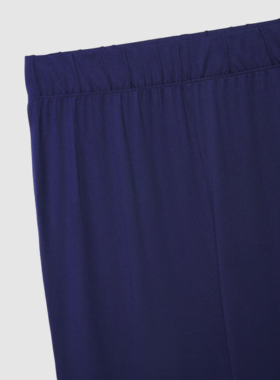 Pantaloni pigiama wide leg a tinta unita