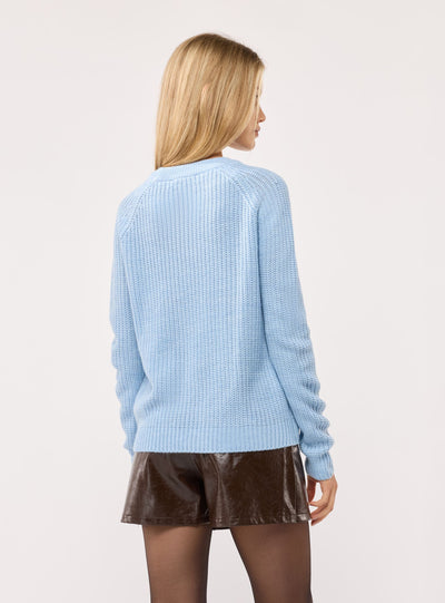 Maglia girocollo a costa inglese