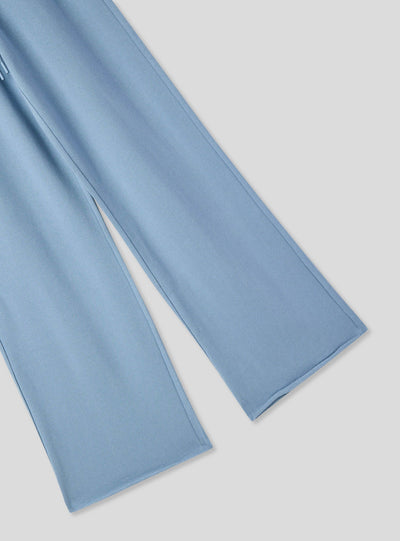 Pantaloni tuta wide leg con coulisse