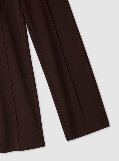 Pantaloni wide leg con piega frontale