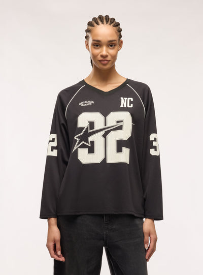 T-shirt a rete ampia con stampa college