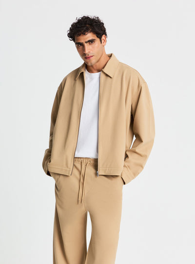 Giubbino con zip e colletto a camicia