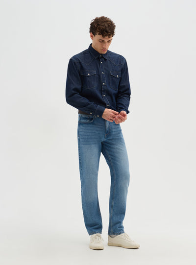 Jeans straight fit a cinque tasche