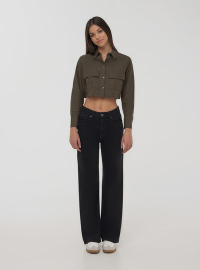 Jeans wide leg cinque tasche