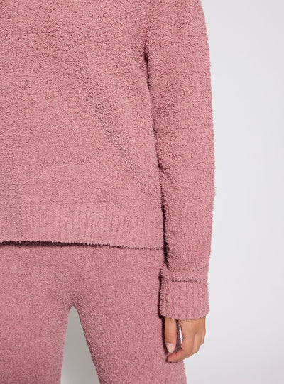 Long teddy-effect pajama set