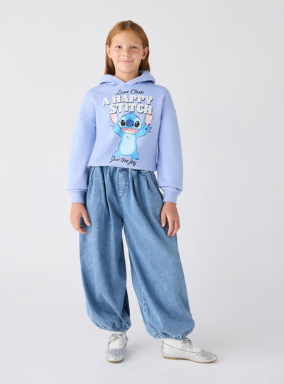 Felpa con cappuccio e stampa Stitch®